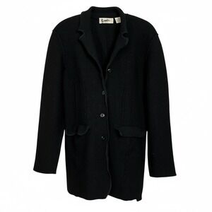 Studioworks Black Wool Blazer Jacket Small Button Front Pockets